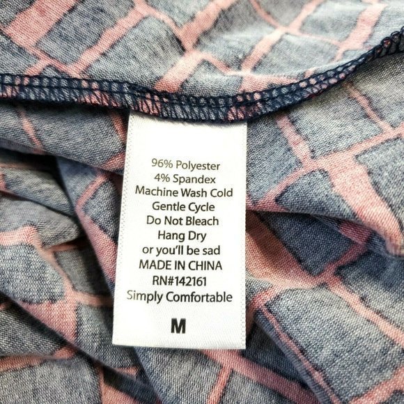 LuLaRoe Nicole Fit & Flare A-Line Dress Blue Red M Medium - Picture 11 of 11